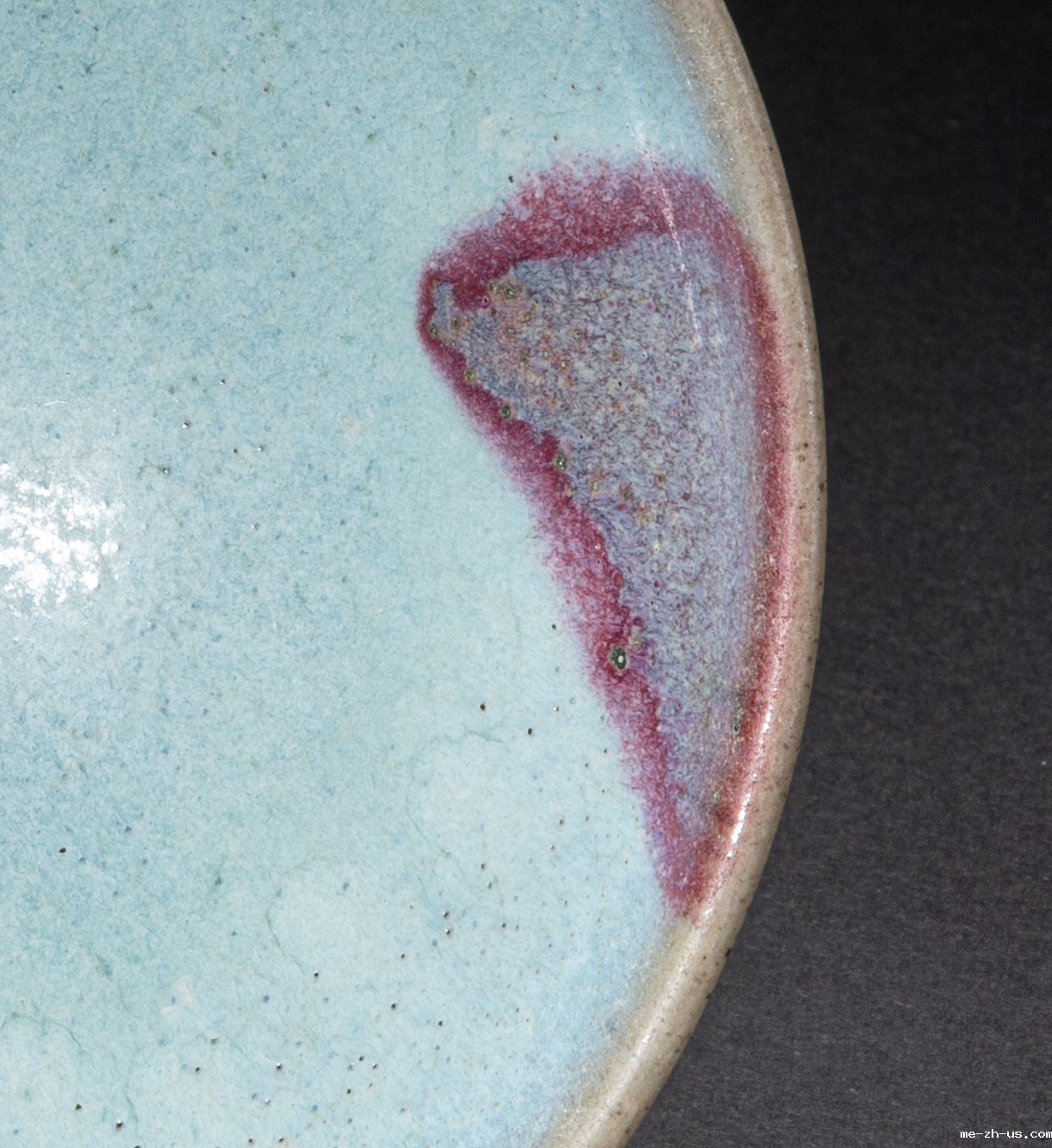 金代  天青色红斑大碗  钧窑碗 山西窑系